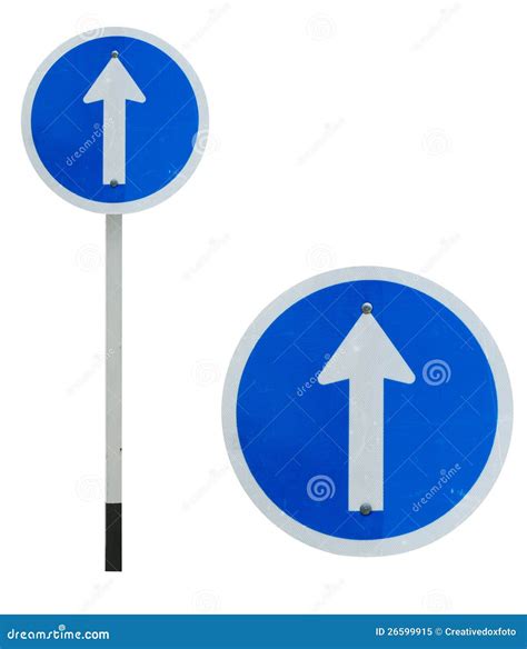 One Way Traffic Sign Stock Image Image Of Safety Success 26599915