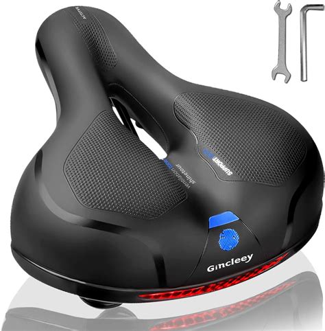 Gincleey Comfort Bike Seat For Women Men Wide Bicycle Saddle Replacement Memory