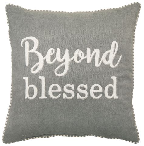 Mainstays Decorative Throw Pillow Beyond Blessed Sentiment Square