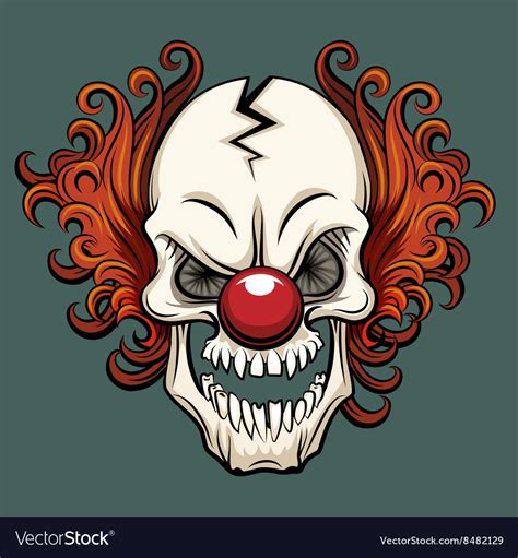 Evil Clown Royalty Free Vector Image Vectorstock