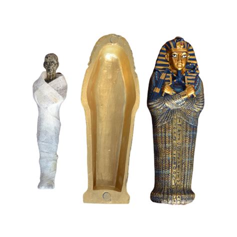 Ebros Egyptian King Tutankhamun Sarcophagus Coffin With Mummy Figurine