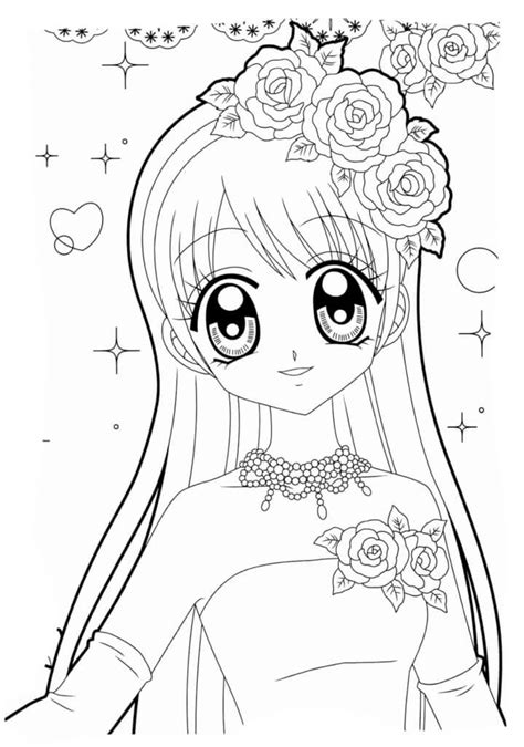 Rosto De Garota Anime Kawaii Para Colorir Imprimir E Desenhar Colorirme