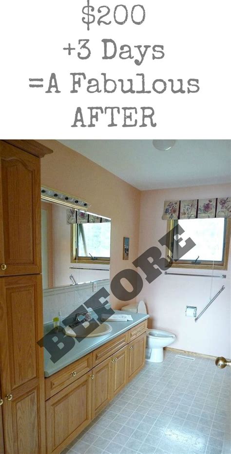 This inexpensive bathroom remodel ideas article contains affiliate links, but nothing that i wouldn't check out the full tutorial for how to give your build grade vanity light a farmhouse style makeover here. Budget-Friendly Bathroom Makeover | Bathroom makeovers on ...