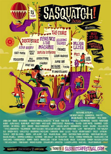 sasquatch music festival lineup announced indie88