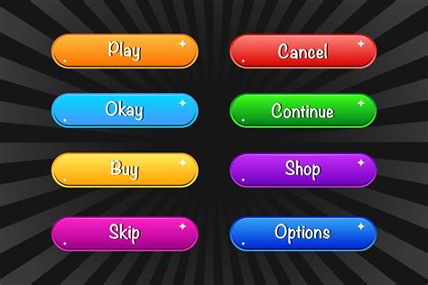 Game Ui Set Of Buttons Masterbundles