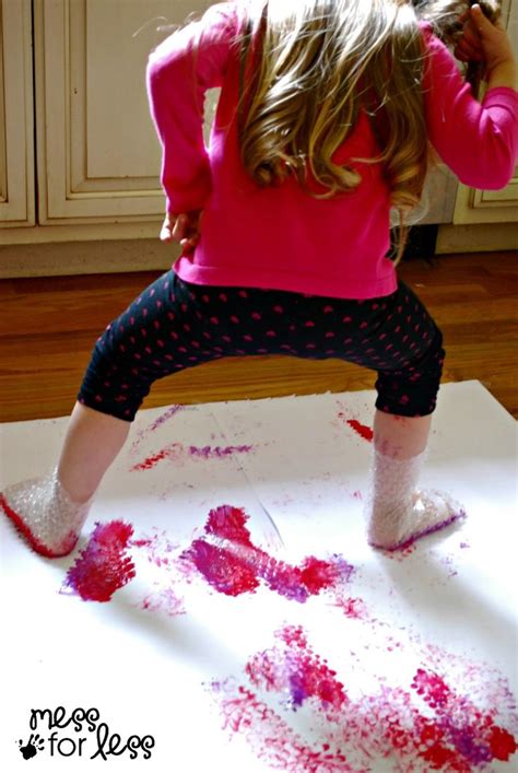 Bubble Wrap Stomp Painting Sensory Activities For Preschoolers