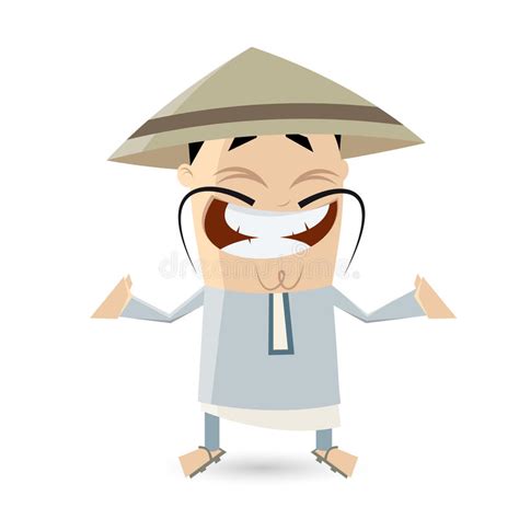 Funny Cartoon Chinese Man Stock Vector Illustration Of Retro 56696760