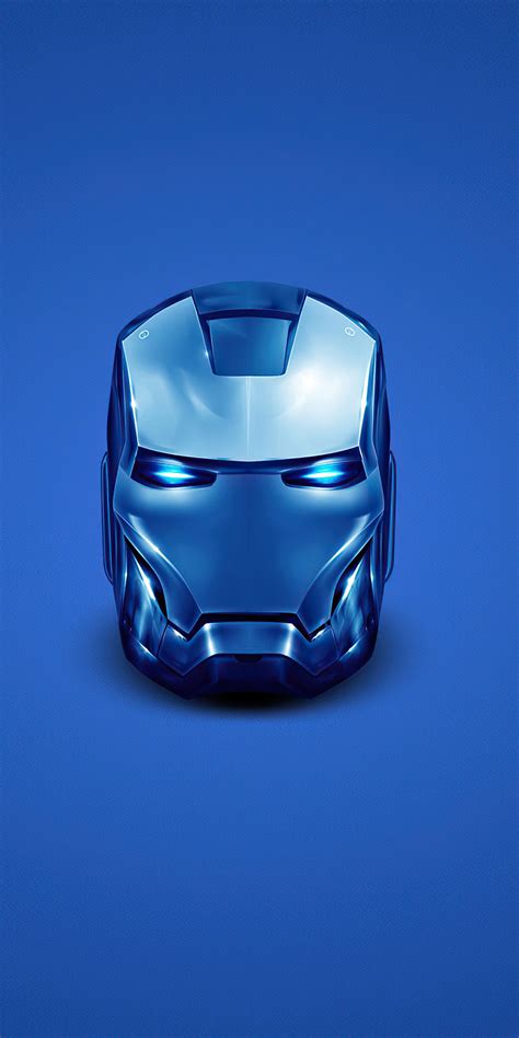 1080x2160 Iron Man Blue Helmet Minimal 4k One Plus 5thonor 7xhonor