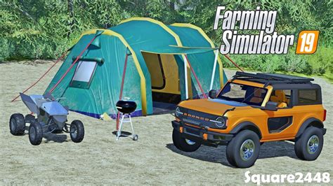 Offroad Camping With 2021 Ford Bronco And Tent Tesla Quad Fs19 Youtube