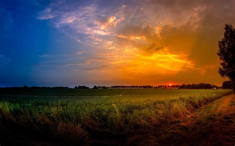 Sunset Countryside Wallpapers Wallpaper Cave