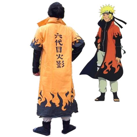 Anime Naruto Cosplay Costumes Six Yondaime Hokage Namikaze Minato Cloak