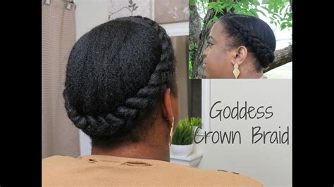 Goddess Crown Braid Natural Hair Youtube