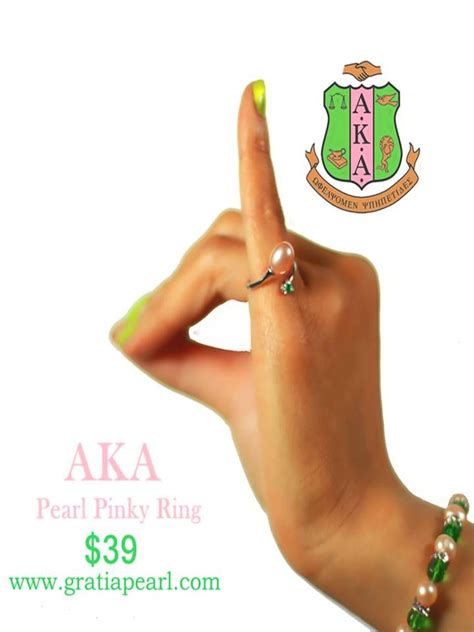 Aka Pinky Pearl Ring Alpha Kappa Alpha Ring Alpha Kappa Alpha
