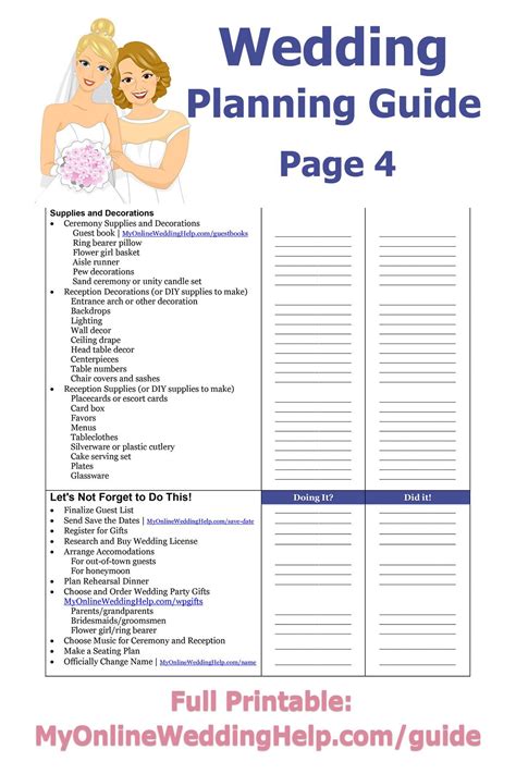 Free Printable Wedding Planning Guide Wedding Planning Guide Wedding Planning Wedding