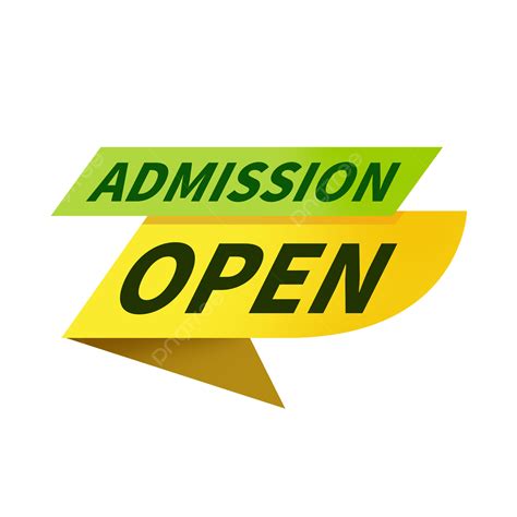 Admission Open Png Transparent Admissions Open Label Sticker Yellow