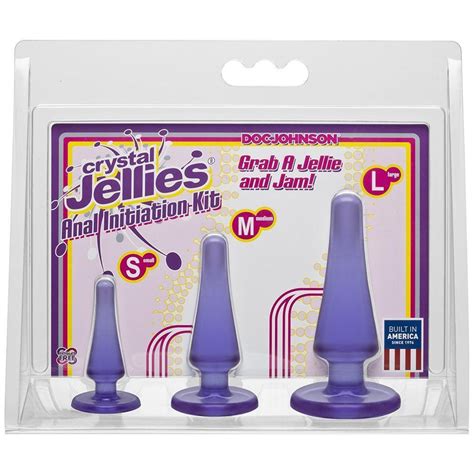 Doc Johnson Crystal Jellies Anal Initiation Kit Slim Tip Suction Cup