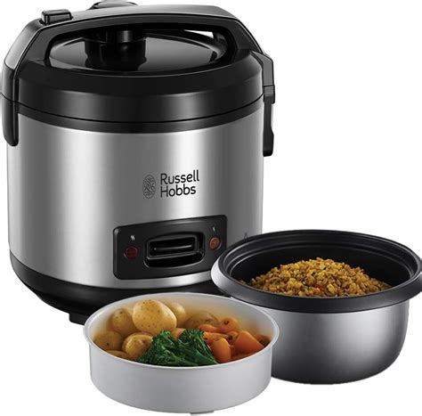 Russell Hobbs Classic Rice And Steamer Leather Grey Black
