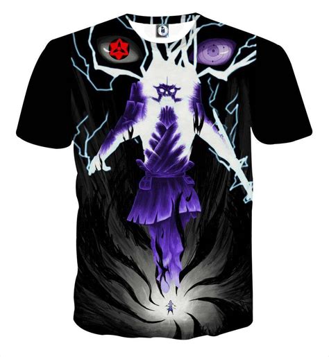 T Shirt All Over 3d Naruto Sasuke Full Power