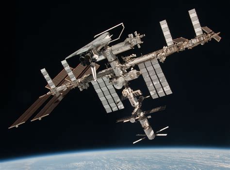 International Space Station Iss With Shuttle Endeavour