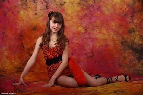 Eva Silver Stars Orange Dress Silverblog