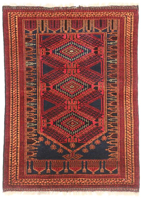 3 X 4 Vintage Afghan Wool Turkmen Rug 9321 Exclusive Oriental Rugs