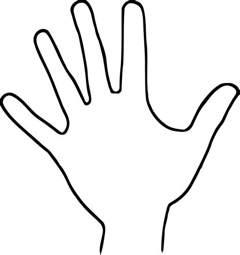 Hand Template Printable Cut Out The Shape And Use It For Coloring
