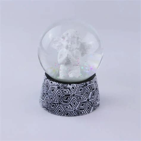 Custom Handmade Crystal Ball Resin Glass Snowball Angel Water Snow