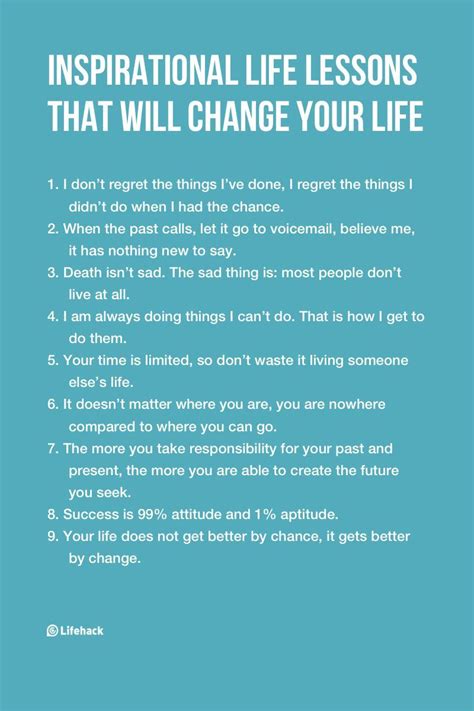 9 Inspirational Life Lessons That Will Change Your Life Inspirational