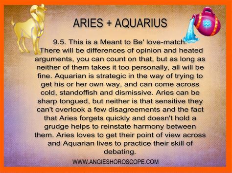 Aries And Aquarius Aries Men Zodiac Signs Aries Compatibility
