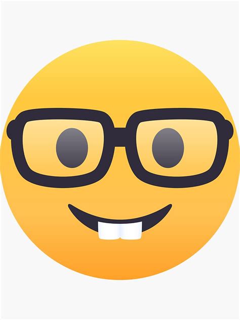 Joypixels™ Nerd Face Emoji Sticker For Sale By Joypixels Redbubble