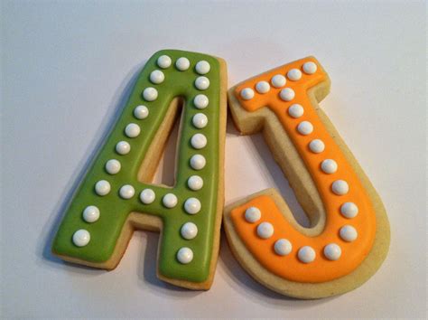 Lettered Cookies Alphabet Cookies Monogram Cookies Cookie Decorating