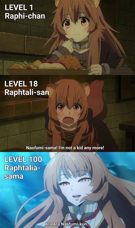 Raphtalia Leveling Up Raphtalia Anime Funny Anime Memes Funny