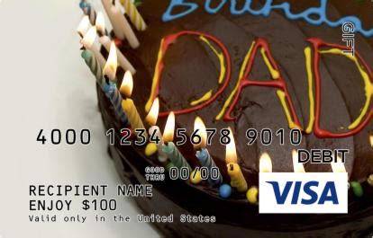 This can cause problems at merchants, such as gas stations, which may authorize more than the actual. Birthday Dad Visa Gift Card