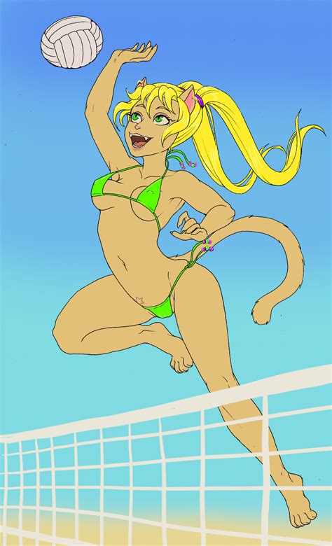 Summer Commission Kitty Cat Volley Ball By Dontfapgirl Hentai Foundry