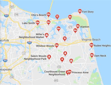 Printable Virginia Beach Map Merchantmailer Com Coupons In The