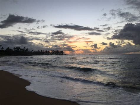 Dawn In July In Wailua Bay On Kauai Island Hawaii Stock Image Image