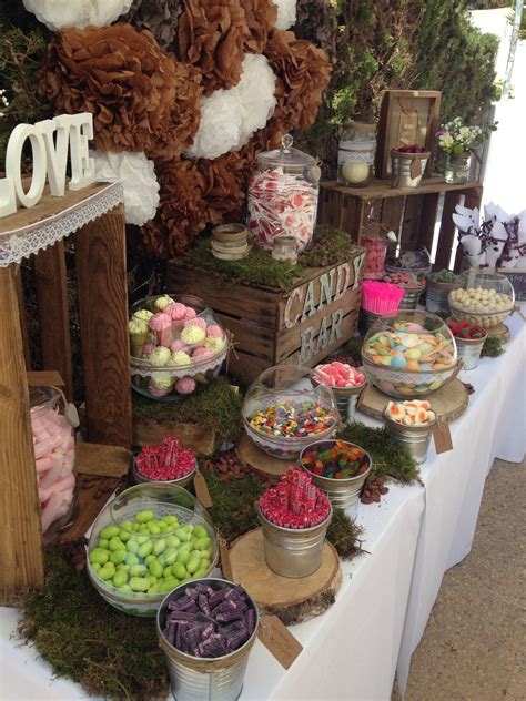 17 beauty rustic party ideas and inspiration weddingtopia rustic candy bar candy buffet