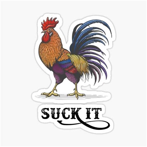 Funny Roster Cock Suck It Sticker For Sale By Mooretees Redbubble