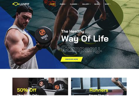 Best Fitness Gym Website Templates Page Of Freshdesignweb