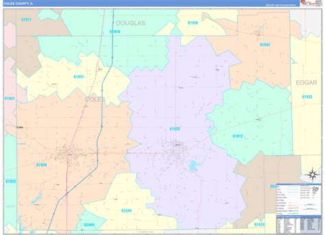 Maps Of Coles County Illinois