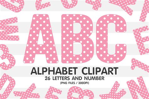 Pink Polka Dot Clipart Alphabet Png Graphic By Goodscute · Creative Fabrica