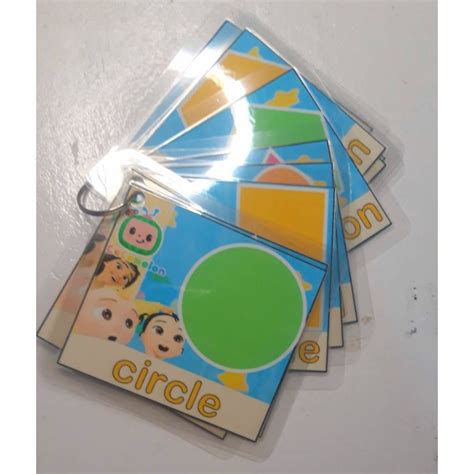 Cocomelon Shapes Flashcards Laminated For Kidsteacher Pher Shopee