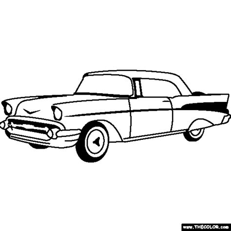 1957 Chevy Bel Air Coloring Page