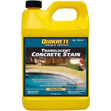 Quikrete Translucent Concrete Stain Golden Wheat Gal Qui 721
