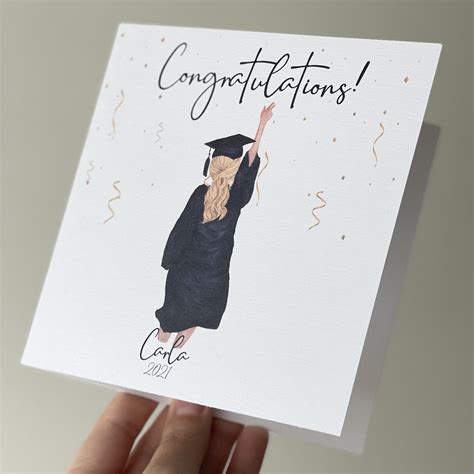 Graduation Card Personalised For Her Daughter Graduation Etsy Uk