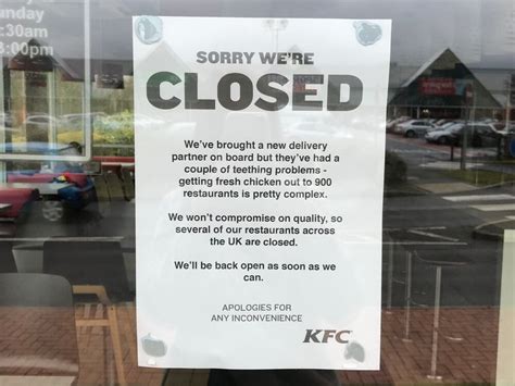 Shropshire Kfcs Closed Due To Chicken Shortage Shropshire Star