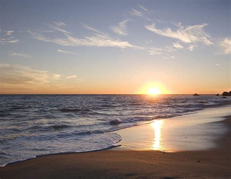 Beaches Malibu Sunset Beach Ocean California High Resolution For Hd