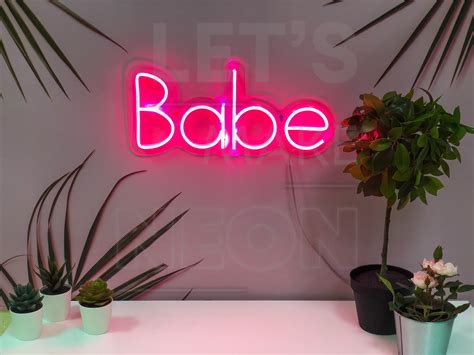 Custom Neon Sign BABE Neon Light Neon Custom Sign Neon Interior This Sign Is Perfect For