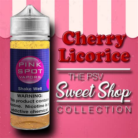 Cherry Licorice Gourmet E Juice Flavor Pink Spot Vapors