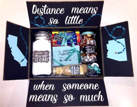 Let's start our list of best christmas gifts for long distance boyfriend with this beautiful box sign. long distance relationship box … | Long distance ...